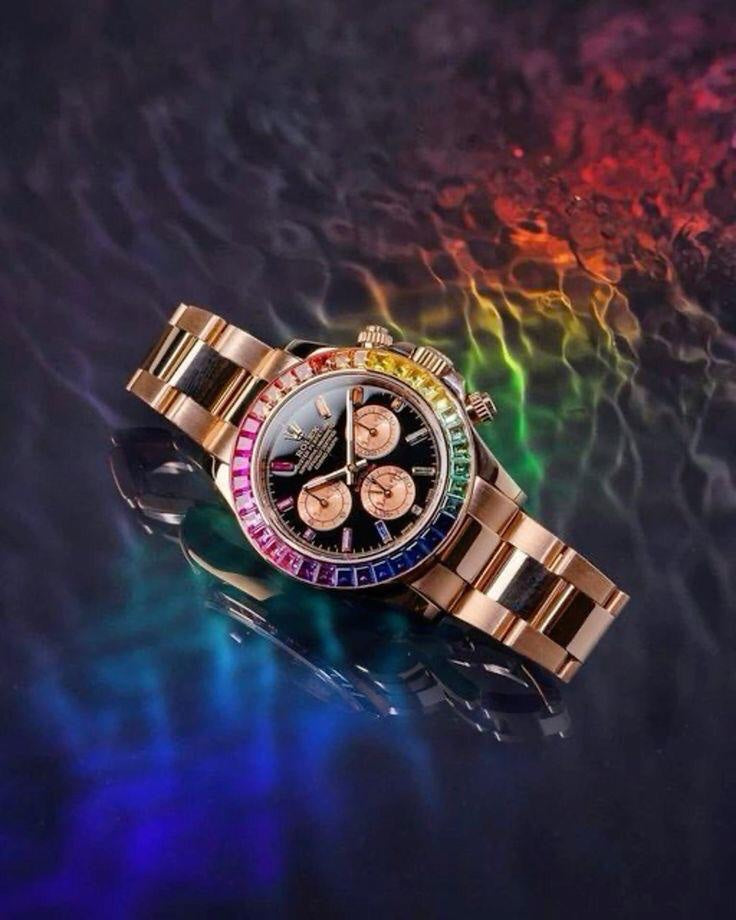 Rolex Cosmograph Daytona Rainbow Rosegold Swiss ETA Automatic Mens Watch