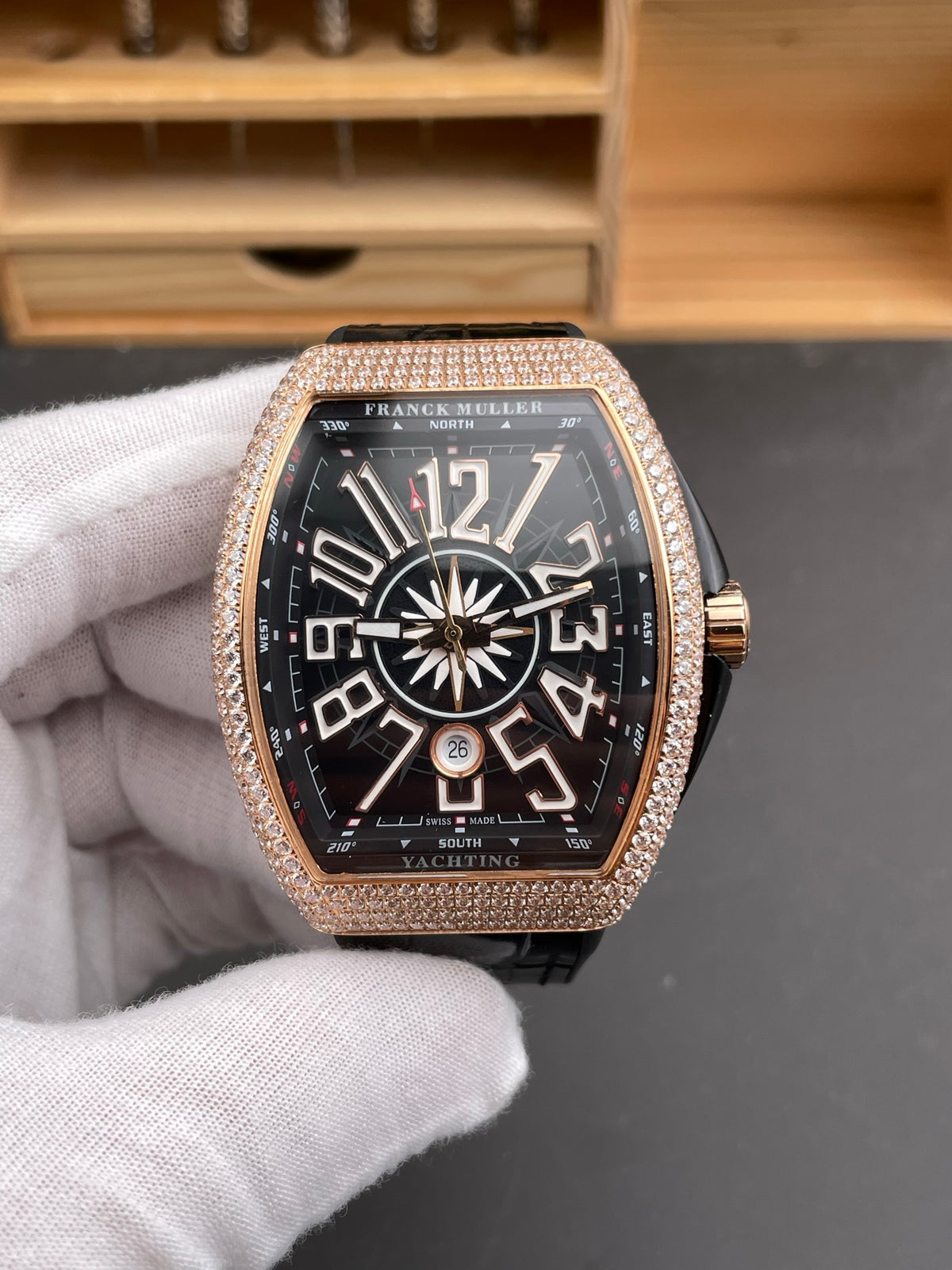 Franck Muller Vanguard Yachting — Diamond-Set Rose Gold