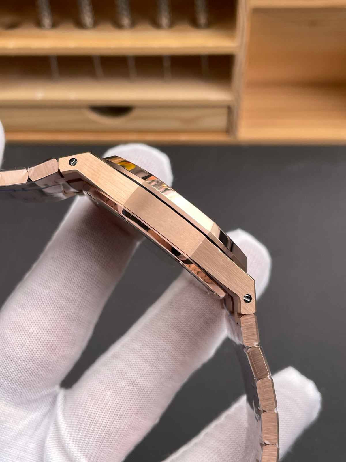 Audemars Piguet Royal Oak Style – Rose Gold / Blue Dial