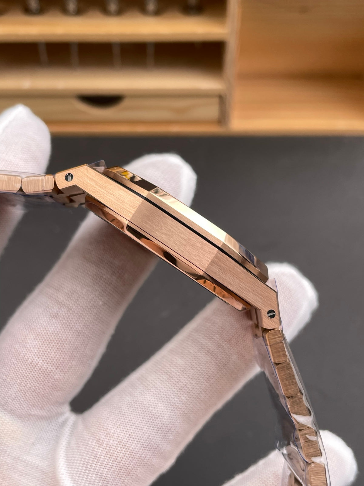 Audemars Piguet Royal Oak Style – Rose Gold Black Dial