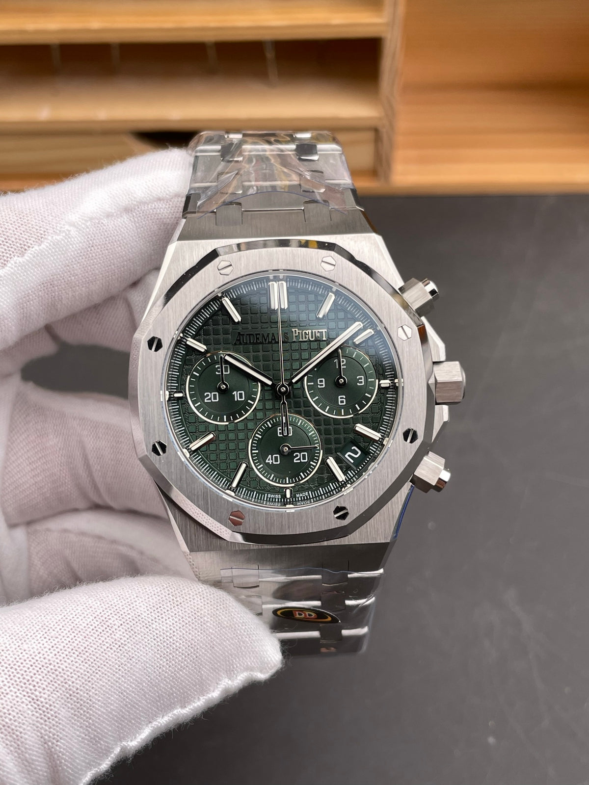Royal Oak Style Chronograph – Stainless Steel Green Dial