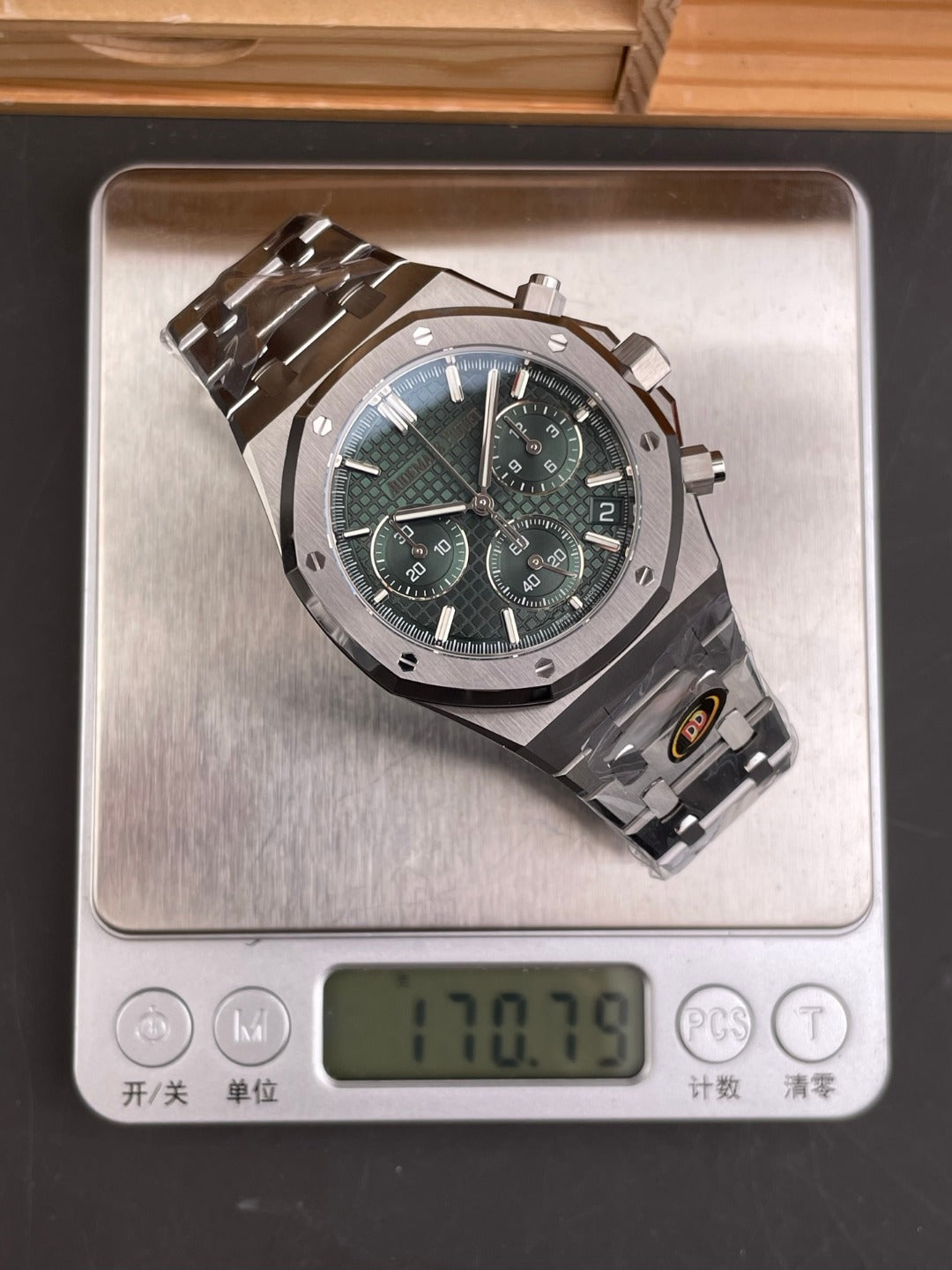 Royal Oak Style Chronograph – Stainless Steel Green Dial