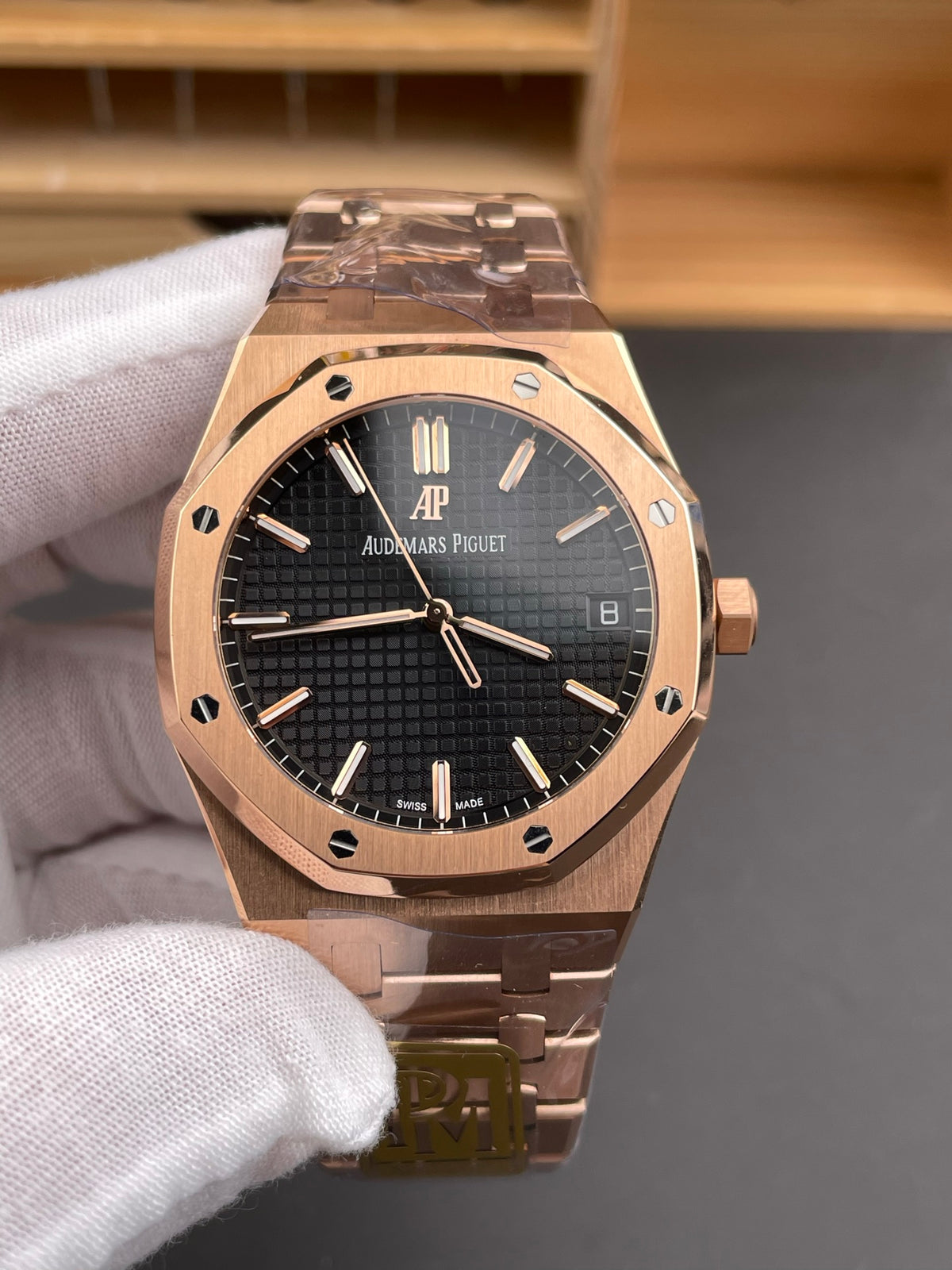 Audemars Piguet Royal Oak Style – Rose Gold  Black Dial