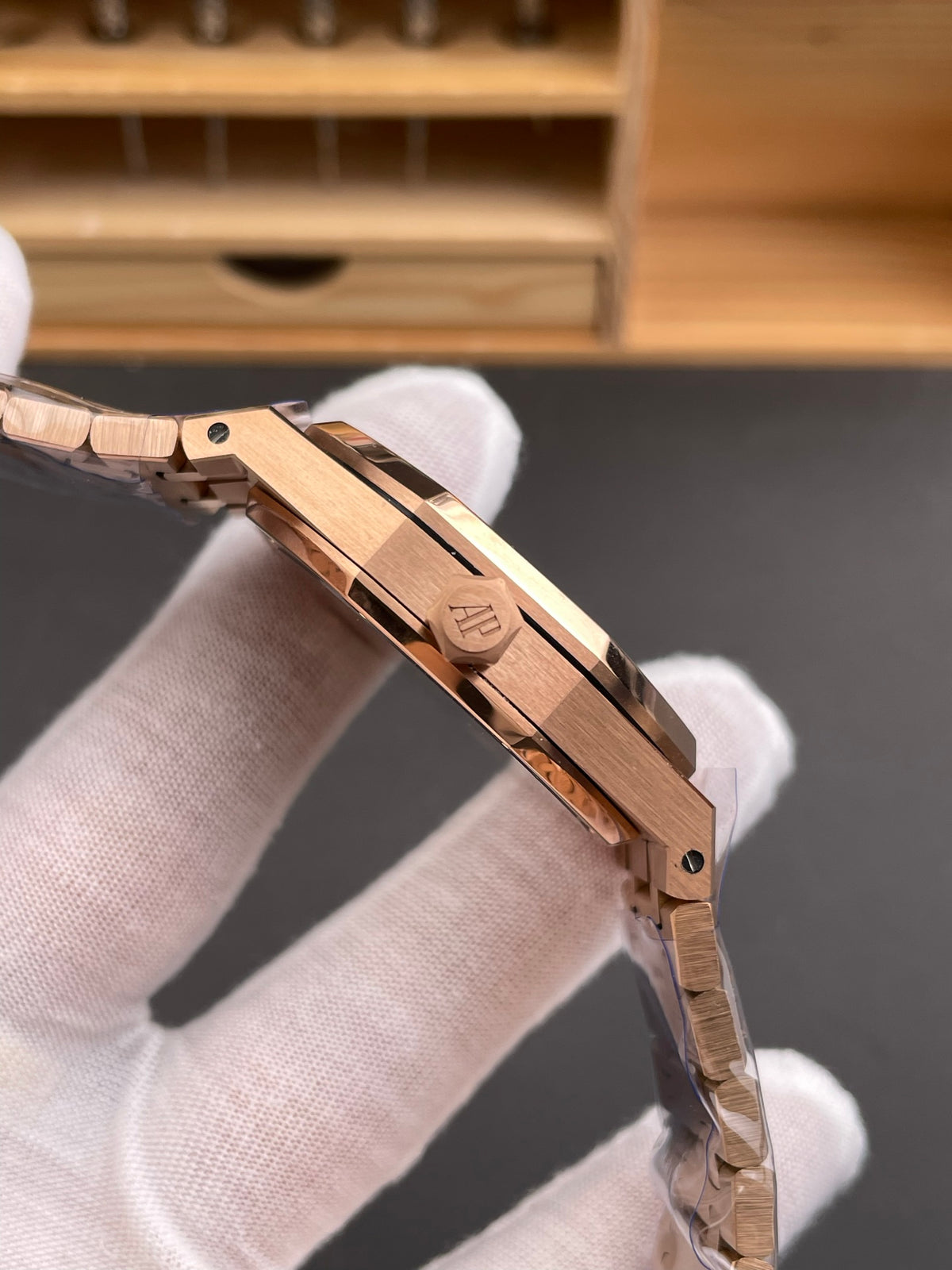 Audemars Piguet Royal Oak Style – Rose Gold  Black Dial