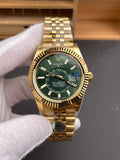 Rolex Sky-Dweller Gold & Green Dial