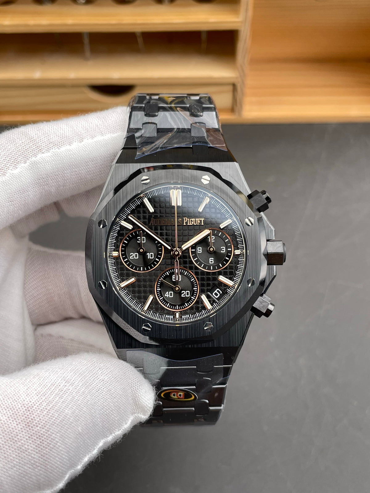 Audemars Piguet Royal Oak Offshore–Style Chronograph | Black & Rose Gold