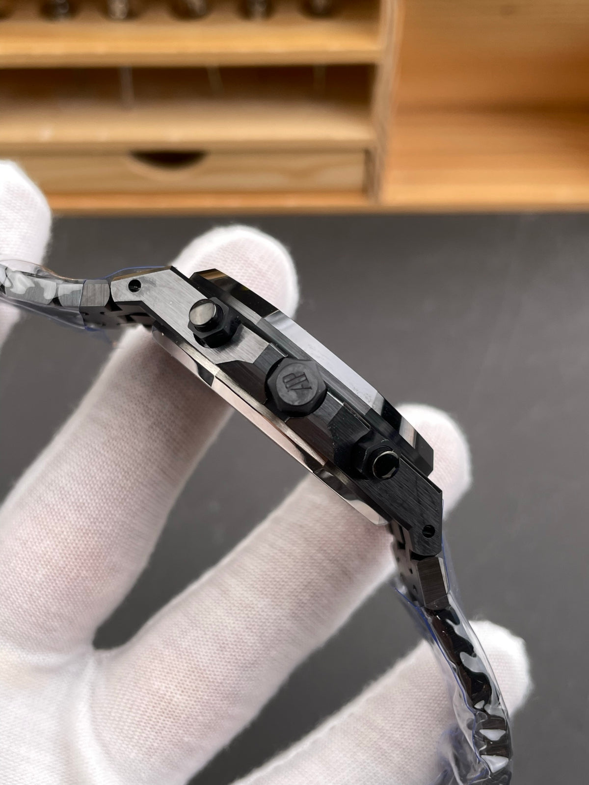 Audemars Piguet Royal Oak Offshore–Style Chronograph | Black & Rose Gold